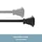 Kenney Mfg Kenney Seville 5/8" Standard Decorative Window Curtain Rod, 48-86", Matte Black KN75796NP - alternate 3